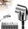 105° Winkelschrauber Vorsatz Adapter, Corner Tool Screw Hub with Multi-function Bend Screwdriver Bit, 1/4-Zoll Sechskantschaft Winkelgetriebe für Garage Bauarbeiter (Kurz)