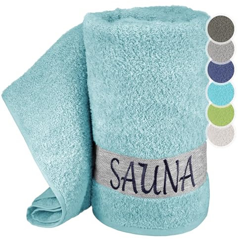 Lashuma Frottee Strandtuch Baumwolle, Lima Badetuch 100x200 cm Blau - Pastellblau