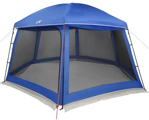 vidaXL Poolzelt mit abnehmbarem Überzelt Netzwänden Azurblau 512x458cm, Pooldach, Pool-Pavillon, wasserdichtes Zelt, Poolpartyzelt, Poolüberdachung