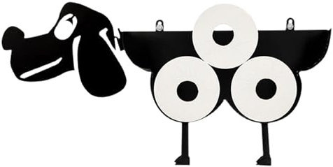 Porta carta igienica per cani – Porta carta igienica divertente | Porta carta igienica per animali | Porta carta igienica da appoggio carino divertente | Porta asciugamani di carta per cani | Porta