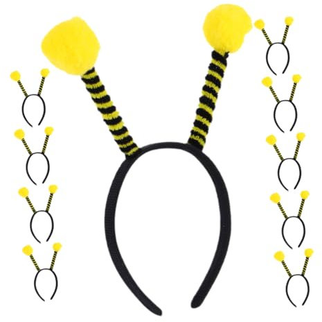 Holibanna Lot De 10 Bandeaux En Forme De Fourmi Accessoire De Déguisement D'Abeille -Tête Avec Antenne Décoration De Fête D'Halloween -Tête Et Lunettes