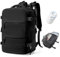 BJLFS Sac à dos sous vide avec pompe Bagage Cabine Ryanair Femme Bagage à Main Petit Sac à dos Voyage avec compression sous vide Ordinateur Portable 14 Pouces Homme Femme