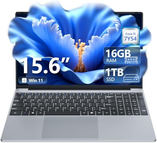 Computer portatile da gioco i5, laptop da 15,6 pollici (fino a 3,20 GHz), notebook aziendale per 16 GB RAM 1 TB SSD, display Full HD 1920 x 1080, tastiera retroilluminata con apertura a 180 gradi