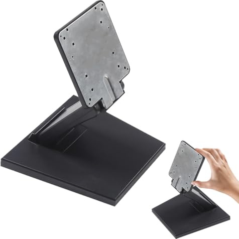 LOORGVEL Monitor Ordinato e Supporto Schermi Tavolo da Ferro Nero a Design 14 27 Pollici Base Stabile per Computer e Casa