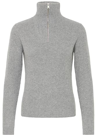 OXMO OXMolara Damen Pullover Feinstrickpullover Troyer