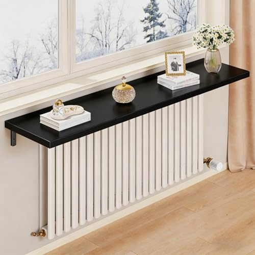 Onxyrbyte Radiator Shelves,Floating Wooden Wall-Mounted Radiator Rack,Over Radiator Shelf Above Radiator,Floating Wall Shelves,Extra Wide Countertop,for Living Room Bedroom Bathroom Office