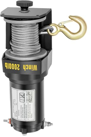 Treuil électrique 12 V 900 kg | Moteur en cuivre 0,4 kW | Étanche IP67 | Pour véhicules tout-terrain, ATV et bateaux | Avec télécommande et câble en acier de 6 m