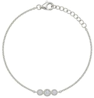 Suzan Gold Drei Zirkonia Armband 925 Sterling Silber Damen vergoldet filigran elegant minimalistisch Armband nickelfrei Geschenk Damenarmband