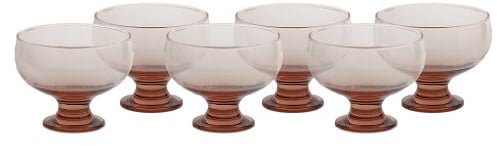 CRISTALICA Eiscremeglas Eisbecher Desserschale rosa Puro Colori 6er-Set 320ml Gelato