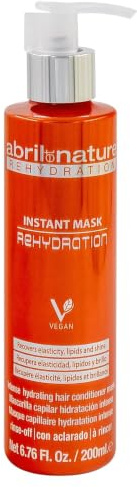 abril et nature - Haarmaske Rehydration - Maximale Feuchtigkeit für trockenes Haar - Stellt Flexibilität und gesundes Aussehen wieder her - Professionelle Friseurbehandlung - 200 ml