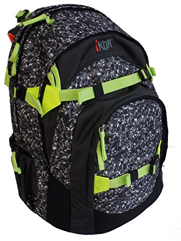 iKON Rucksack 44 cm, black white pixel