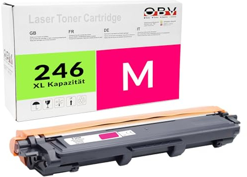 Kompatibler Toner Magenta als Ersatz für Brother TN-246M TN246M TN-242M | Hochleistung ca. 2200 Seiten | Passend für DCP-9022 CDW HL-3142 CW MFC-9332 CDW MFC-9342 CDW