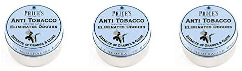 Prices Anti Tobacco Candle in Tin Eliminates Tobacco and Smoking Odours 3 Pack by Prices