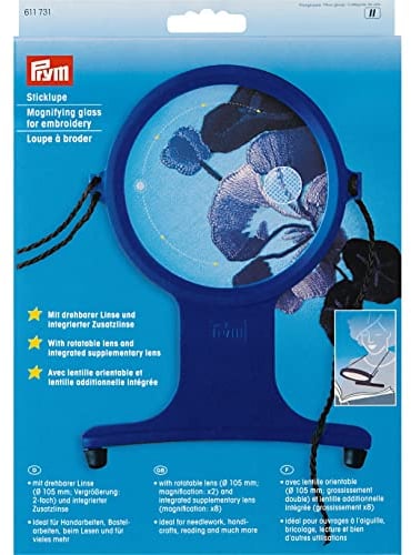 Prym 611731 Sticklupe mit Band, Ø 10,5 cm, Violett