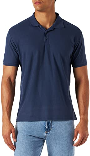 Fruit of the Loom kurzärmliges Polo-Shirt für Herren, Stil „Pocket Pique“ Gr. Small, navy