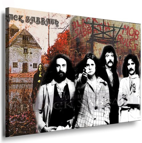 Heavy-Metal-Band  Black Sabbath Bild 100x70cm / Leinwandbild fertig auf Keilrahmen/Leinwandbilder, Wandbilder, Poster, Pop Art Gemälde, Kunst - Deko Bilder
