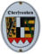 Oberfranken Emaille Schild 11,5 x 15 cm Emailschild Oval.