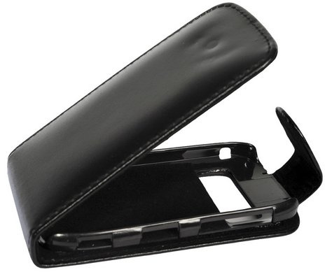 Mobilfunk Krause - Flip Case Etui Handytasche Tasche Hülle für Nokia C7-00 (Schwarz)