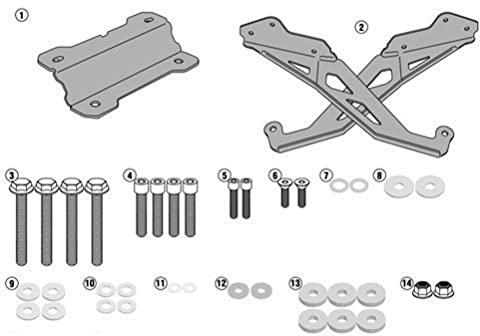 Givi TopcaseTräger für Monolock und Monokey Topcase, Schwarz, TU
