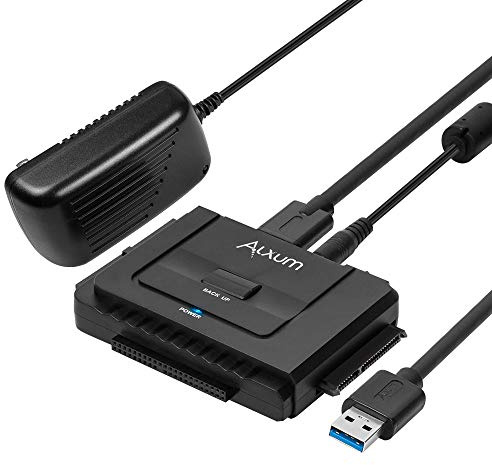 Alxum SATA IDE to USB C Hard Drive Adapter with Power,SATA Adapter External Hard Disk Reader for 2.5/3.5 inch IDE