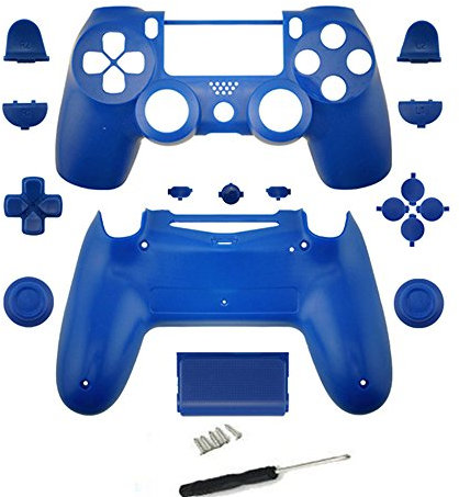 Ersatz Full Gehäuse Shell Schutzhülle mit-Mod Kit für PS4 Pro Slim für Sony Playstation 4 Dualshock 4 PS4 Slim Pro Wireless Controller – Blau
