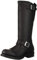 RIDETECS 40,6 cm Motorradstiefel für Herren, seitlicher Reißverschluss, geöltes Leder, Schwarz, 43 EU