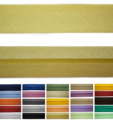 Roban Fashion Baumwoll Schrägband 50mm breit Textilband Blende in 24 Farben