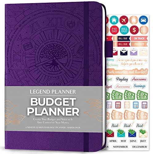 Legend Budget Planner – Financial Organizer Book. Money Account & Expense Tracker Notebook Journal for Household Monthly Budgeting (Purple)