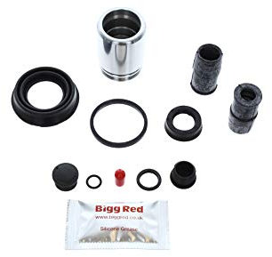 Bigg Red - Brake Caliper Repair Seal Kit & Piston - Compatible with C-max, Kuga MKII, Focus C-max, C70, S40 II, V50, C30, Laguna, Sport, Espace - Rear