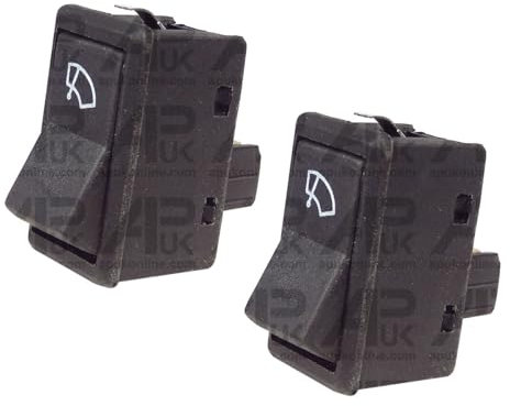 2x Windscreen Rear Window Wiper Rocker Switch Replacement for JCB Mini Digger Excavator Boat