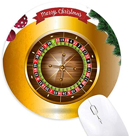 Realistic Casino Turntable Illustration Rund Rubber Maus Pad Weihnachtsbaum Mat