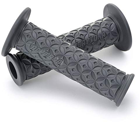 DAYTONA Motorrad Griffgummi Set GGD-NINJA, 7/8“ (22,2mm), 125mm, offenes Ende, grau