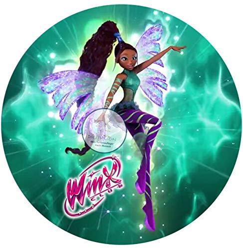 Für den Geburtstag ein Tortenbild, Zuckerbild mit dem Motiv: Winx Feen Elfen, Essbares Foto für Torten, Fondant, Tortenaufleger Ø 20cm, 0540w