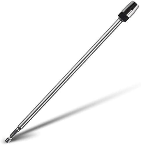 Mesee 12 Inch Extra Long Magnetic Bit Holder, 1/4 Inch Hex Shank Quick Release Screwdriver Bit Extension Rod Carbon Steel Drill Bits Extension Bar for Impact Driver Screws Nuts Drill