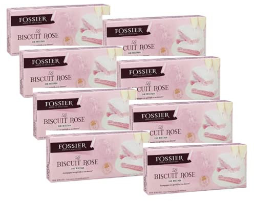 Fossier Reims Rosa Mini Biscotti per Aperitivo e Dessert - 8 x 100 Grammi
