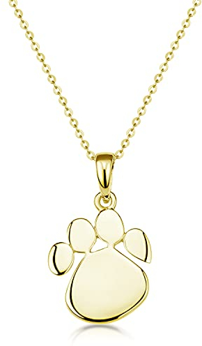 MATERIA by Matthias Wagner Pfotenanhänger gold Tier Pfote Katze für Damen Mädchen mit Kette KA-408-Gold_K61-40