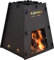 Mobiler Camping Feuer-Ofen 2 mm Stahl 35x33cm für Töpfe Pfannen Kazan Kasan Feuerstelle 40cm