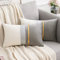 Kissenbuzug Grau Weiß Gold Streifen Quadratishe Moderner Eleganter Dekokissenbezug Weicher Samt Einfacher MOderner Dekokissen Jahreszeiten für Bett,Sofa,Auto,Couch,Wohnzimmer,30 * 50cm