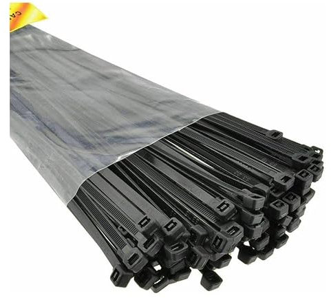 modaleo 200, 400 Pack of Black Cable Ties, 240mm x 5mm, 9.5 Premium Tie Wraps, Strong Nylon Zip Ties (200 Cable Ties Black)