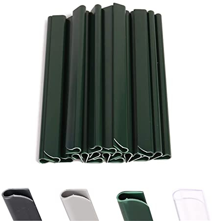 NEWUPZSI 50 Stück PVC Befestigungsclips Sichtschutz Klemmschienen für Sichtschutzstreifen, Klemmschienen Sichtschutzstreifen Klemmstreifen zur Befestigung für Garten, Zaun (50 Stück, Grün)