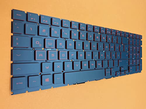 T-ProTek DEUTSCHE-Tastatur Keyboard Beleuchtung kompatibel für HP Omen 15-dc0313ng (6AT12EA)