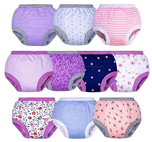 BIG ELEPHANT Pantaloni da Allenamento per vasino 100% Cotone Mutande Unisex per pipì per Bambini, Confezione da 10, 12-24 Mesi