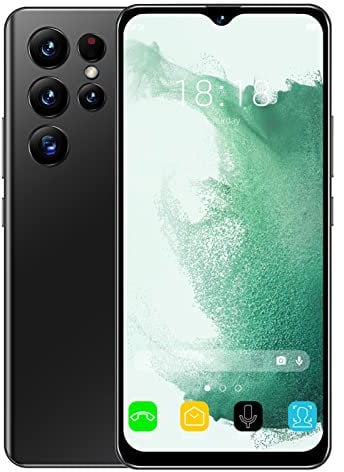 Elprico Mobile Phones SIM Free Unlocked,S22 7.3in HD Screen Smartphone, 4GB RAM 64GB ROM, Dual SIM Dual Standby, 5MP + 8MP Camera, 4500mAh, Android 12(Black)