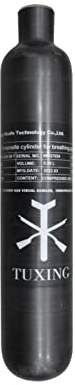 TUXING 4500Psi Carbon Fiber Scuba Tank 0.58L 36Ci 580CC High Pressure Composite Cylinder,Diving Tank,Pcp Air Tank for Pcp Air Rifle Pcp Paintball Empty Bottle