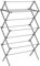SONGMICS Wäscheständer, Standtrockner klappbar, kompakt, platzsparend, Stahlrahmen, 37 x 75 x 135,1 cm, einfacher Aufbau, für Innen- und Außenbereich, grau LLR770G01