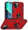 Jihucase for iphone 13 Case, iphone 13 Phone Case with HD Screen Protector, Military Grade Ring Shockproof Protective Phone Case for iphone 13,Red