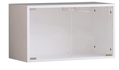 Schließfach unter der Treppe, Aufbewahrungsschrank, freie Kombination, Gitterschrank, Vitrine, schmaler Schrank, Bücherregal YIJIAN (Farbe : White 60x35x30cm transparent)