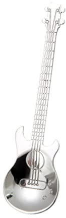 1 Stück Kaffeelöffel in Gitarrenform Rührlöffel Aus 304 Edelstahl Silber Ergonomisches Design Mattierter Griff Tee Cappuccino Espresso Werkzeuge Küchenzubehör
