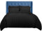 Linens World Satin Stripes Microfiber Bedding Double Bed Set - Hypoallergenic Bedding & Linen, Soft & Breathable Double Bedding Set-Washable & Anti-Wrinkle Duvet Cover (Black)