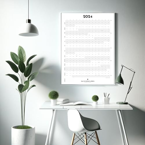 FORMGUT® Jahreskalender 2024 Wandkalender – Kalender groß für die Wand, Jahresplaner, Familienplaner XXL – Versand gerollt und faltenfrei, B1 100 x 70 cm